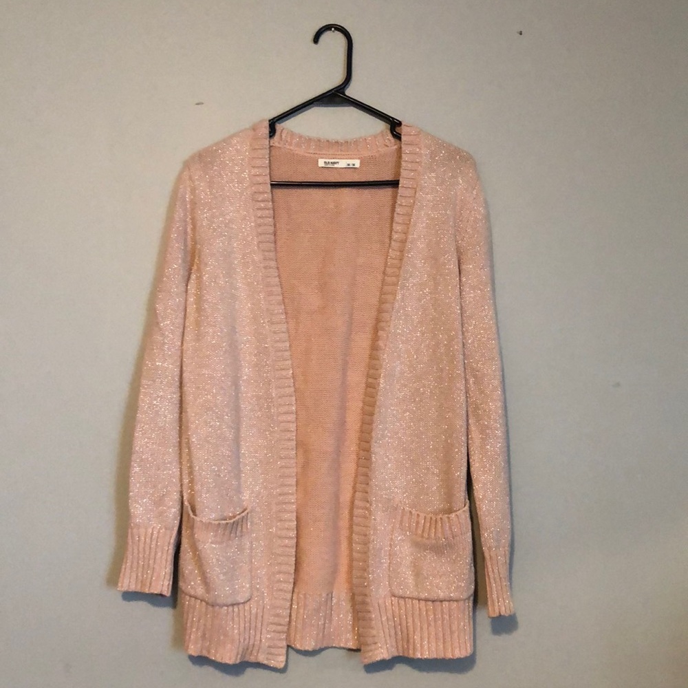 Peach and silver sweater